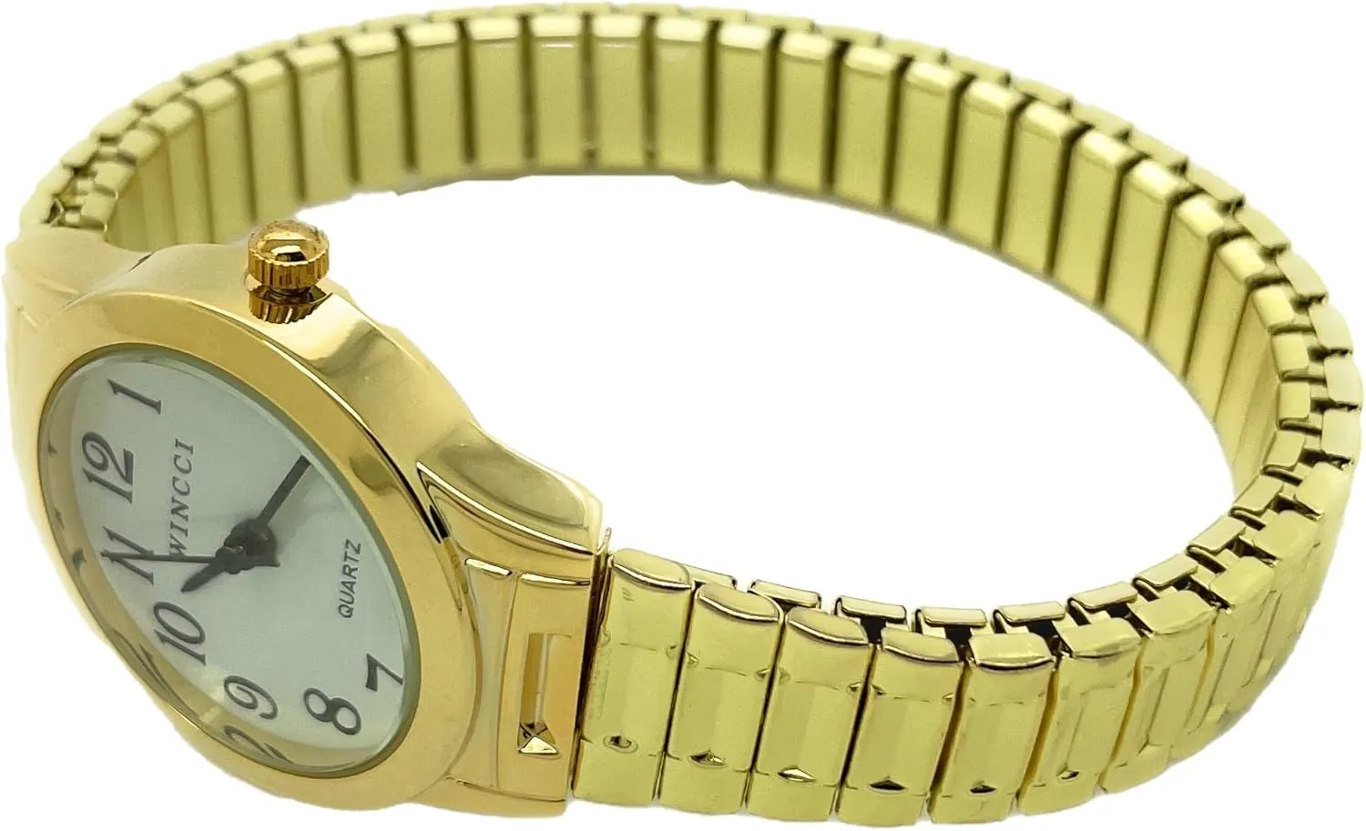 White Dial with Easy to Read Black Numbers Black Hour Minute Second Hands Ladies Classic Round Stretch Elastic Band flu pulverization shy erosion Fashion Analog Quartz Watch 