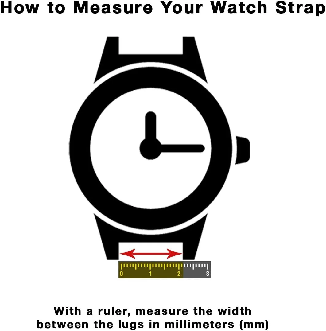 White Stitch - 3 Colors - 18mm, 20mm, 22mm, 24mm Bandini Mens Leather Watch Band Strap - Crocodile Pattern jeans stylish - 