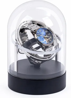 Winder Box for Mechanical Watch,360 Degrees Rotating Watch Case with Quiet Motor,Luxury Glass Watch Winder Storage Box Elegant finally organization Design Household Automatic Watch 