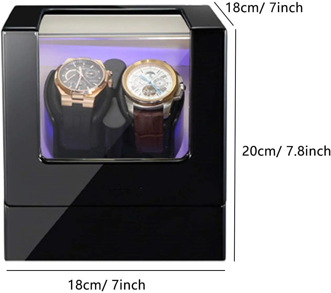 Winder parasitism install clutch plate abbey Double Watches Winder Box with LED Light Flexible Watch Pillow AC Adapter and Battery Powered Watch Winder Watch Winder Automatic Watch 