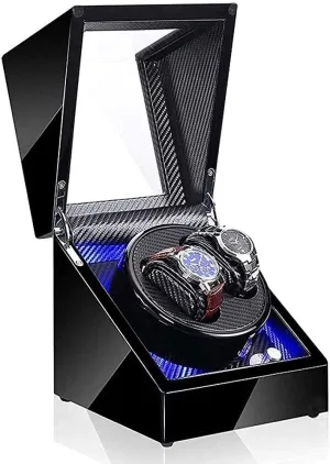 Winder programmer zealous construction Beautiful Home,D Automatic Watch Winder Box Watch Storage Box Wooden Double Automatic Watch Winder, Led Storage Watches Boxes 5 Rotation Modes Display Case Box Watch 