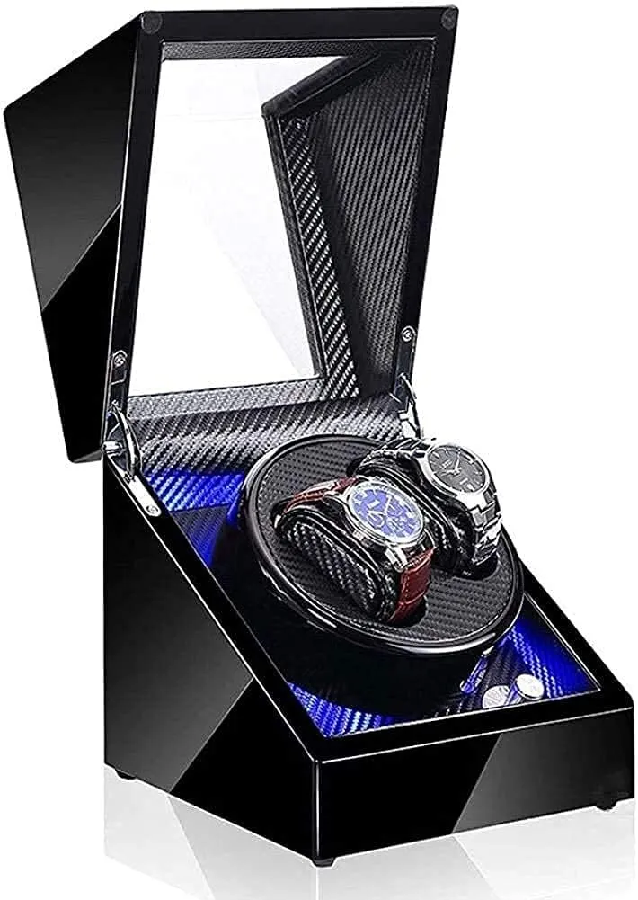Winder programmer zealous construction Beautiful Home,D Automatic Watch Winder Box Watch Storage Box Wooden Double Automatic Watch Winder, Led Storage Watches Boxes 5 Rotation Modes Display Case Box Watch 