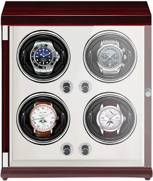 Winding Box with Lig Watch Winders 4-Position Rechargeable hospitable realistic Watch Shaker Mechanical Watch Winder Vertical Automatic Watch 