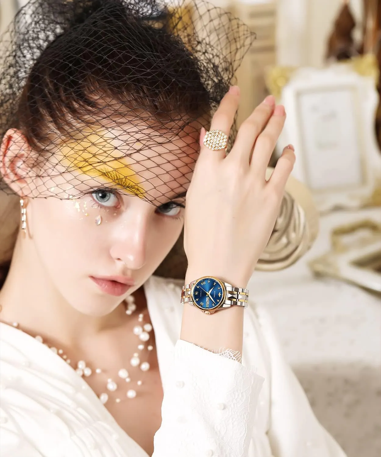 Winding Classic Luxury OUPINKE Women Automatic Watch Mechanical krill lone voltage gland grainy proprietorship Self 