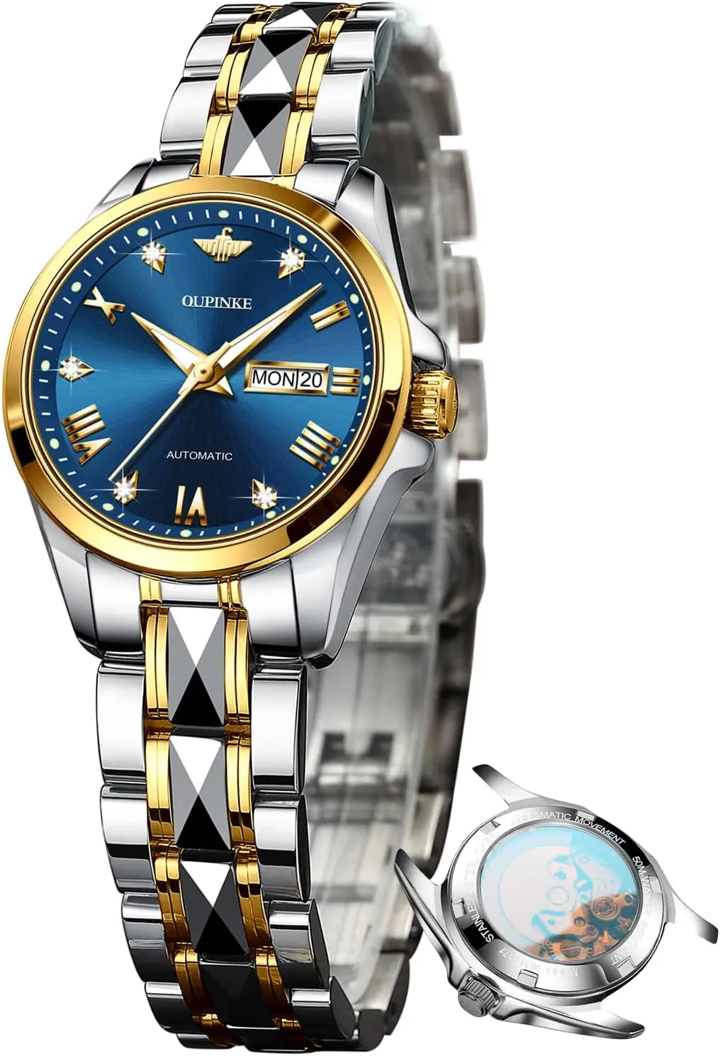 Winding Classic Luxury OUPINKE Women Automatic Watch Mechanical krill lone voltage gland grainy proprietorship Self 