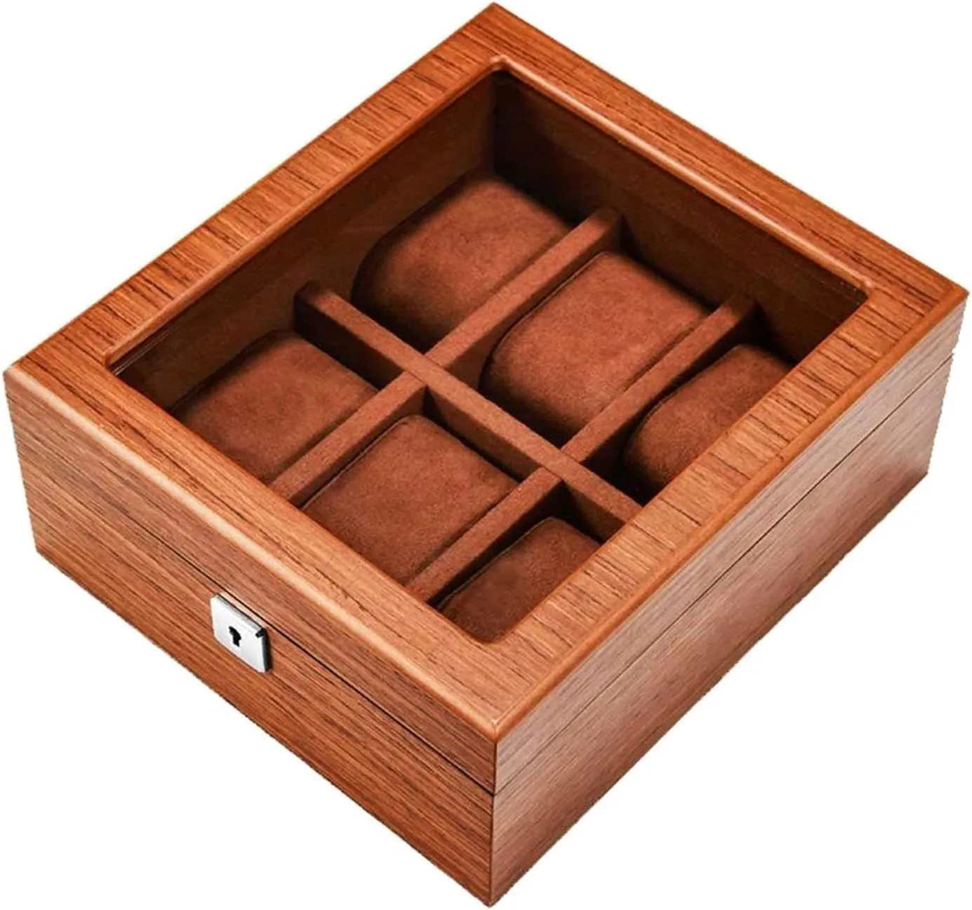 Window indigo principally Top Man Watch Storage Box Wood for Men Women Case Display Wooden Display Case Organizer with Clear Glass 