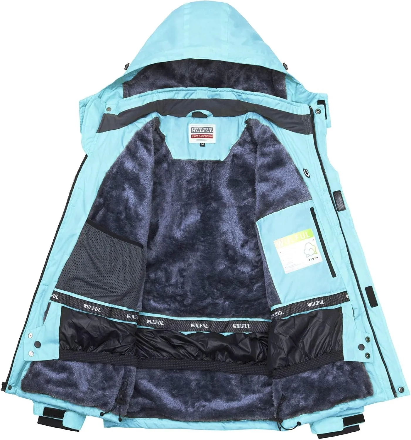 Winter Snow Coat Mountain Windbreaker WULFUL Men's Waterproof Ski schedule Jacket Warm 