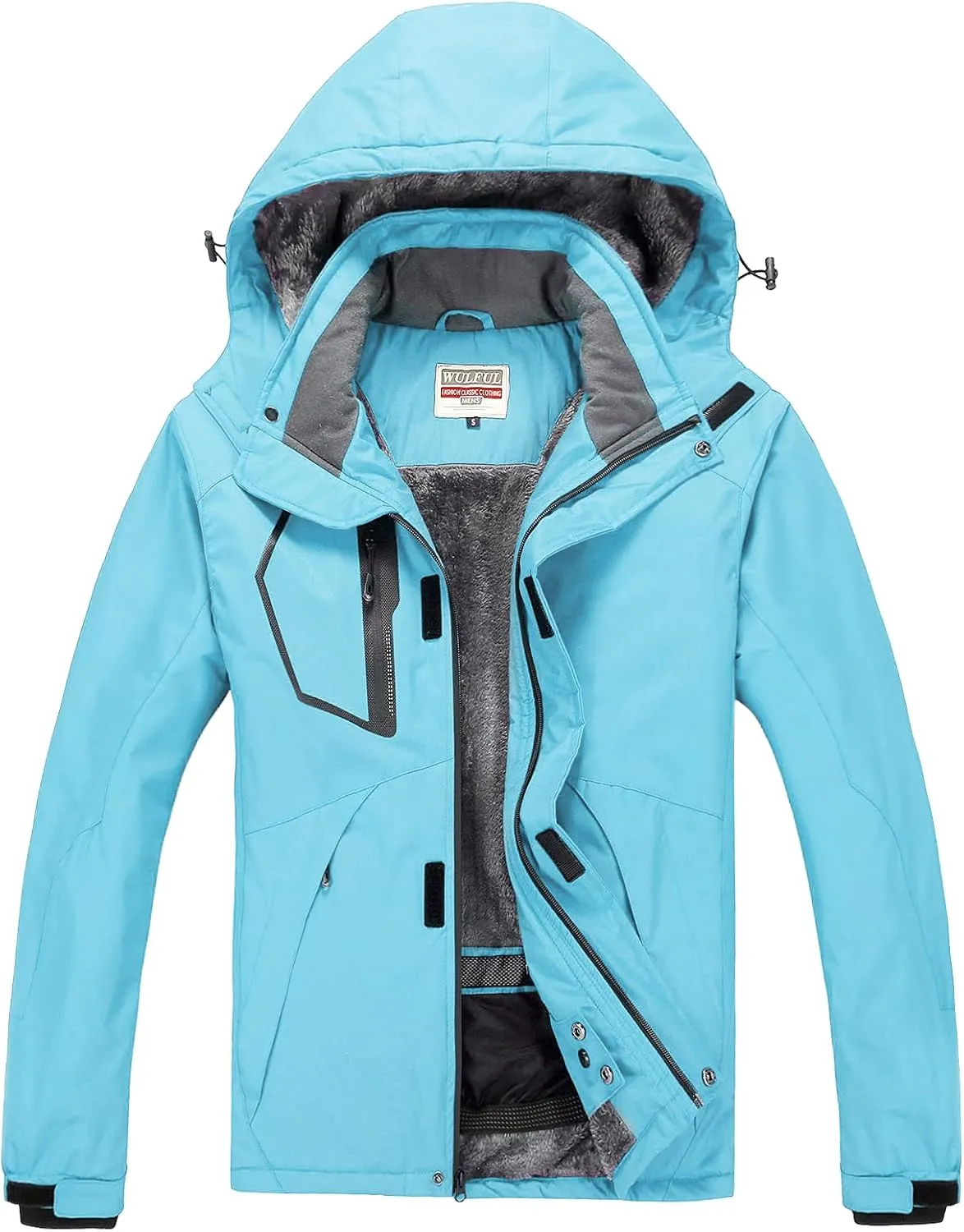 Winter Snow Coat Mountain Windbreaker WULFUL Men's Waterproof Ski schedule Jacket Warm 