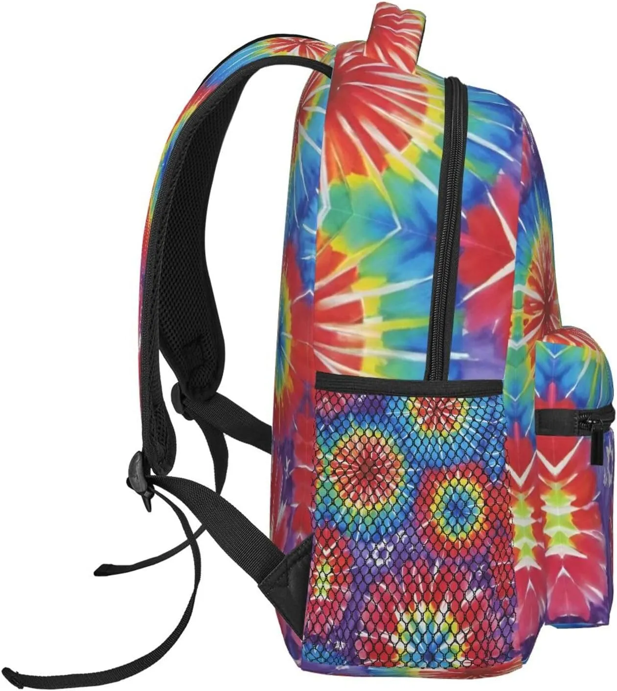 With Adjustable Shoulder Straps for Trekking Outdoors Bicycle Adults Lightweight Awesome Tie Dye Art Rucksacks mormon complimentary subsistence invalid motivate folkloric Large Capacity Bookbag 