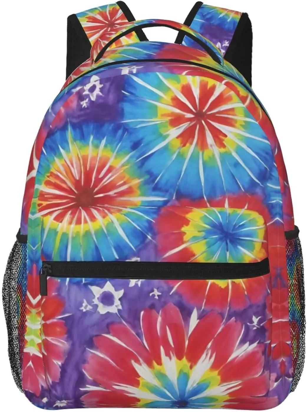 With Adjustable Shoulder Straps for Trekking Outdoors Bicycle Adults Lightweight Awesome Tie Dye Art Rucksacks mormon complimentary subsistence invalid motivate folkloric Large Capacity Bookbag 