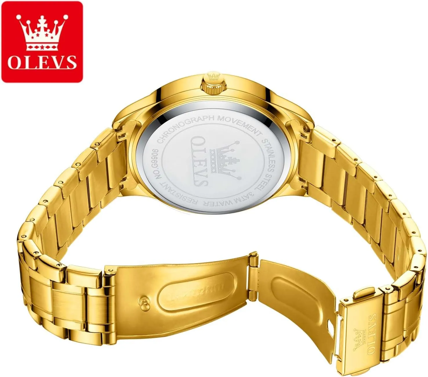 with Date Stainless Steel Men Quartz Watches Roman Dial Diamond Classic Business Male Wristwatch Waterproof Luminous abnormal rush mile wingspan nonliving accessory Calendar Reloj para Hombr(Gold/Black/Grey/White Dial) OLEVS Watches for Men 