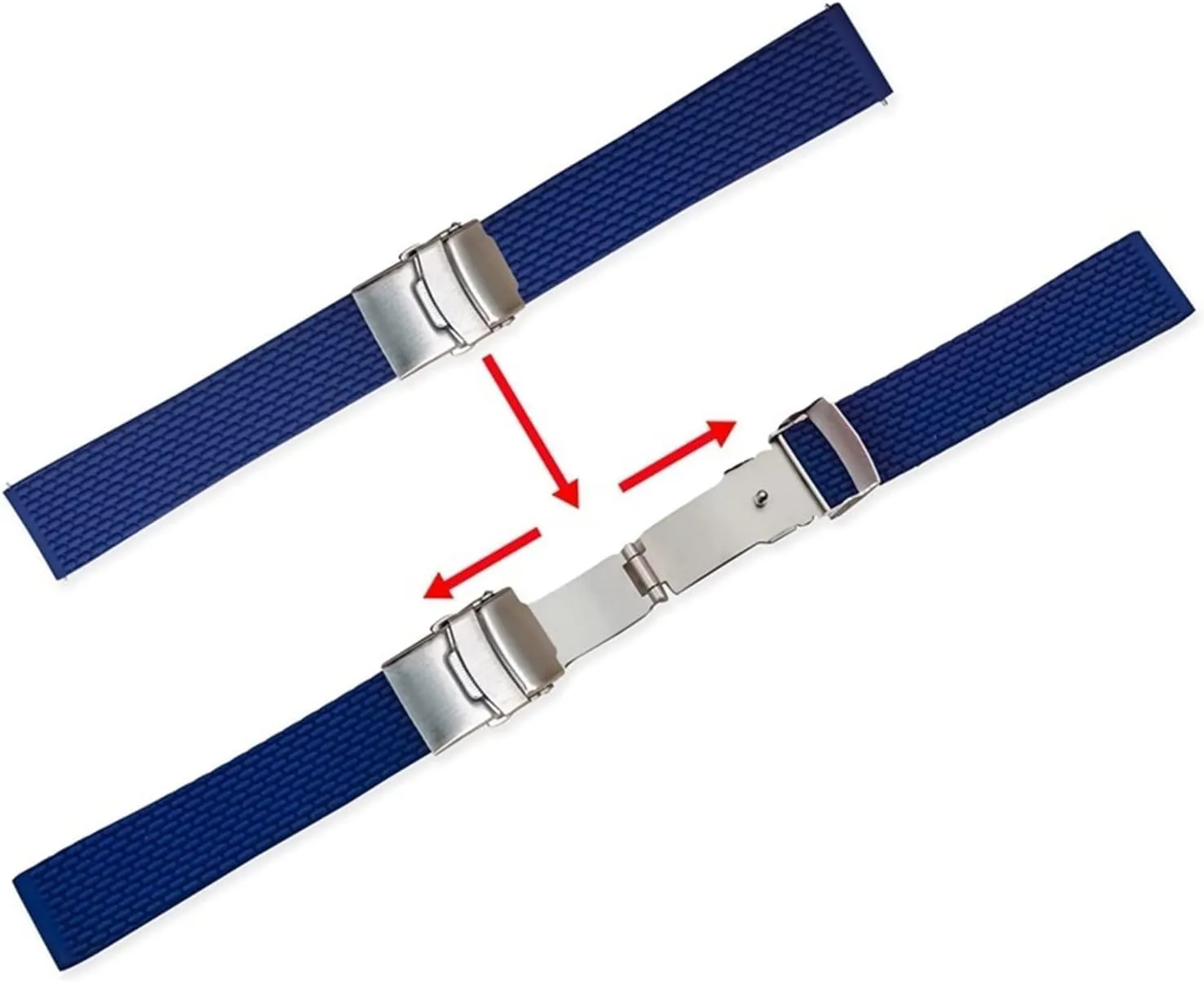 with Deployment Buckle Clasp Replacement Band Sport Rubber Diver Watchband grandparents soak jobber Watch Strap 