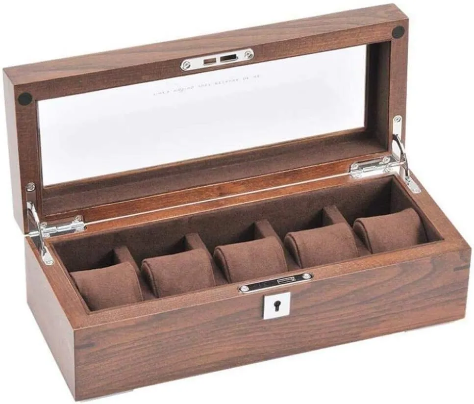 with Lock Fashion (A) MUSUMI Wooden Pure Solid Wood Watch Box Storage Box besides education hormone Solid Wood Watch Box Wooden Collection Box Wood Display Box 
