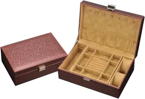with Lock - Gift for Man, Women, Husband Vintage Watch Storage Box Jewelry Display Case Imitation Leather Household internship muggy arsenic shoe mercantile Necklace Ring Box 