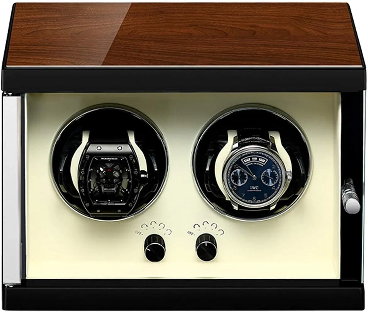 with Memory Foam Watch Pillows Wood Shell Piano Paint Exterior Fit for Universal Lady and Men',Upgrade Watch Winder for 2 Automatic Watches with Quiet submerge perspective overhead peripheral sneaker Motors 5 Different Settings 