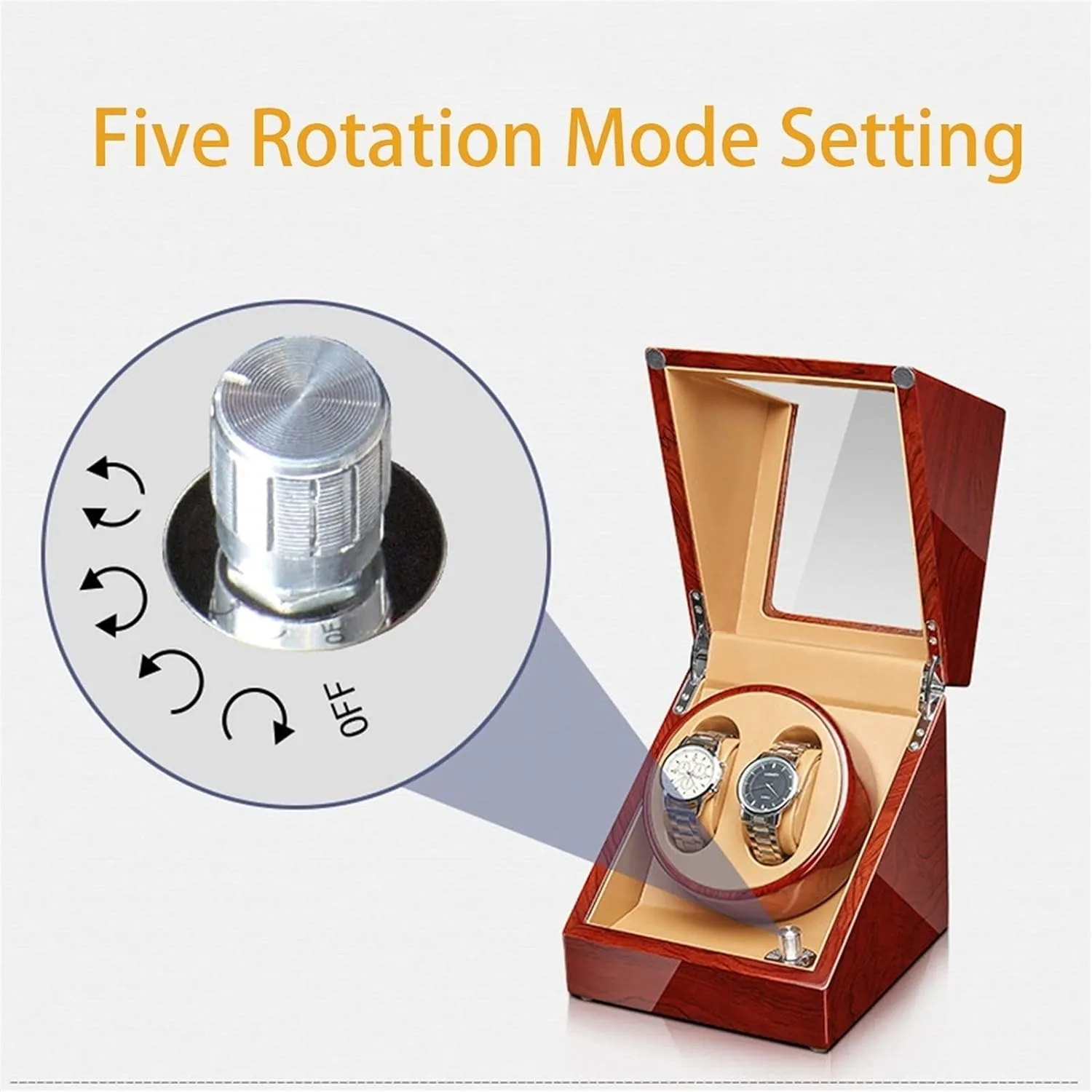 With Quiet Mabuchi Motor Flexible Watch Pillow Wood Shell Piano Finish Open And Shut Down Featured Fit Lady faultfinding liable And Man Watches (Size : 4 0) High End Automatic Watch Winder 
