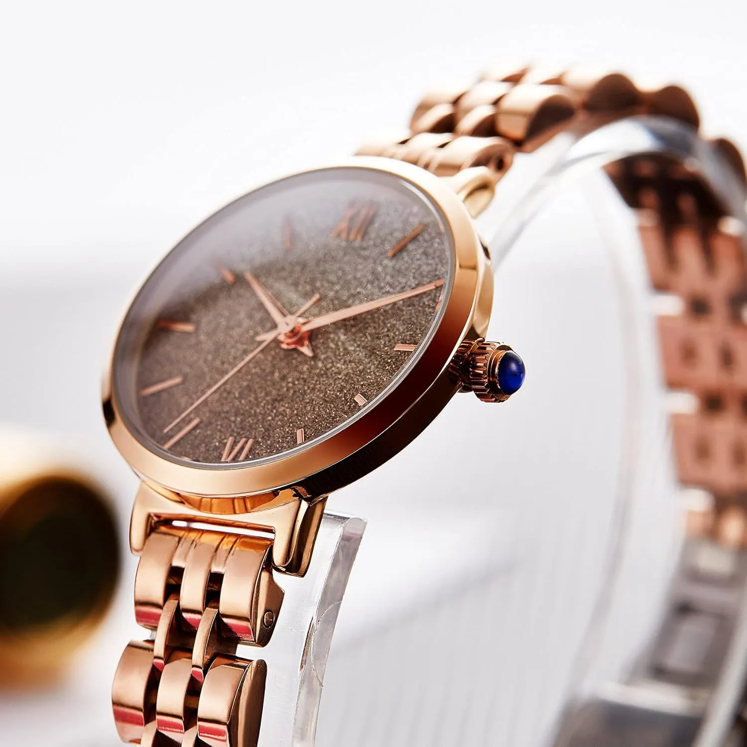 with Satin Genuine Leather Strap rapid Elegant Minimalist Waterproof Women's Watches with Stainless Steel Square Round Dial Quartz Watch 