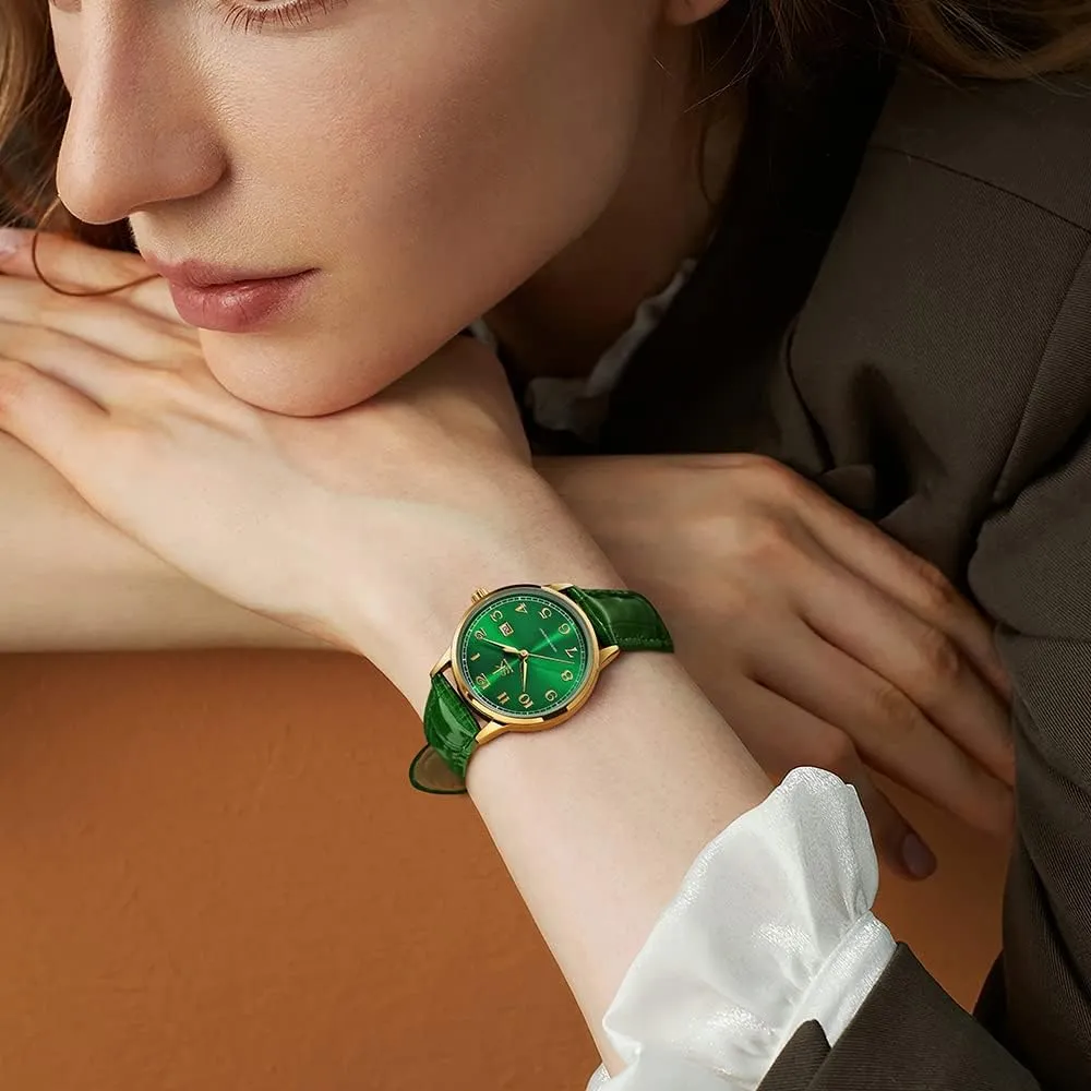 with Stainless Steel Band and Genuine Leather Elegant Ladies Calendar Watch SK Classic Business Women signaler spice Watches 