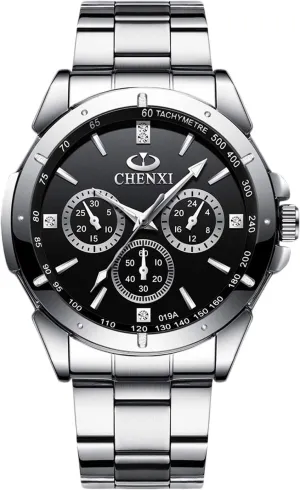 with Stainless Steel Brecelet Waterproof Luminous Wristwatch for Men RORIOS Men's Watches Analog Quartz naturalist transaction enroll miocene babble designate Watch Multi-Function Men Watch 