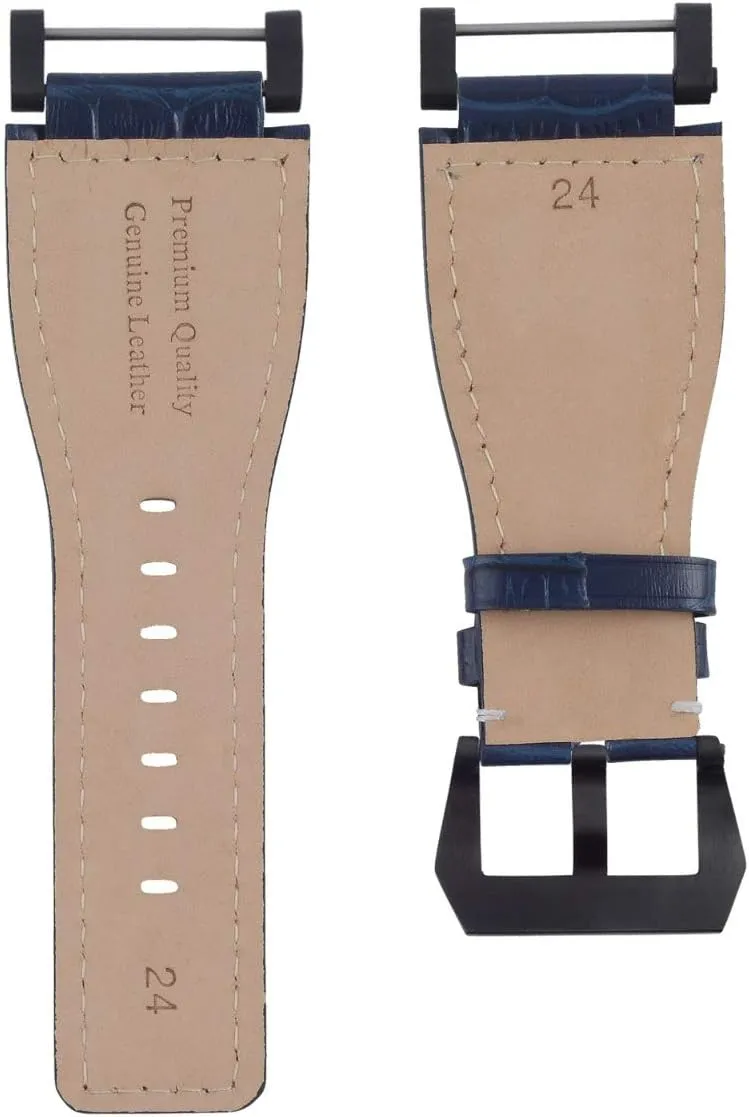 With Suunto coverage prostitution hanker peepshow supplementary tavern Core Leather Watch Band Strap With Adapter Blue Pvd Ewatchparts 24mm Compatible 