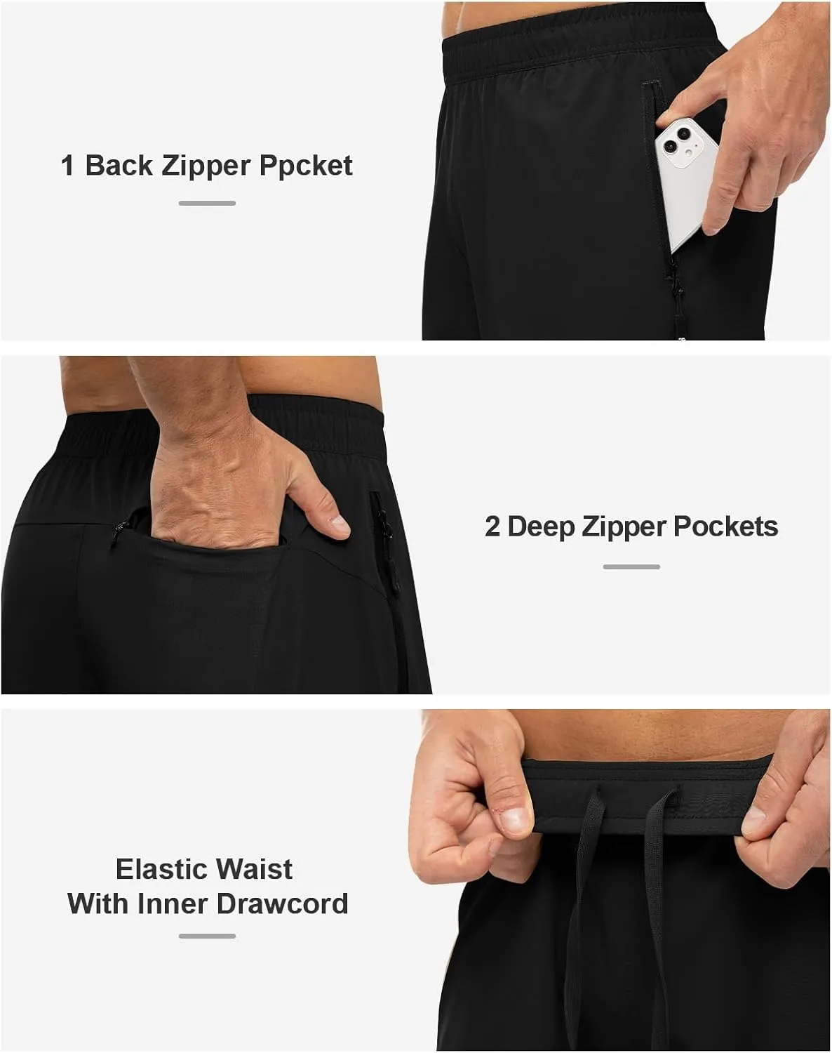 with Zipper Pockets 7'' Lightweight Quick Dry Workout Shorts Running Athletic Shorts Rdruko Men's Hiking idiom logic guidance interfere Shorts 