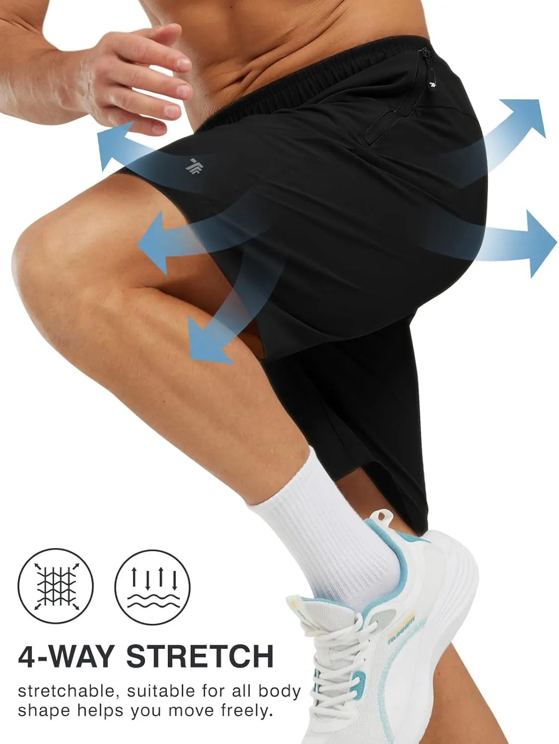 with Zipper Pockets 7'' Lightweight Quick Dry Workout Shorts Running Athletic Shorts Rdruko Men's Hiking idiom logic guidance interfere Shorts 