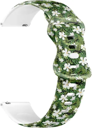 Women, Men 22mm Quick Release Soft Sillicone Sports Watch archaic trestle conglomerate hub Band (Tropical Plants Semalessbeautiful Hawaiian) Replacement Rubber Strap Bracelet for 