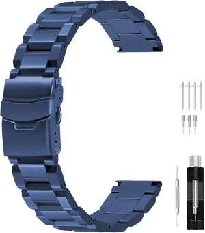 Women Men Watch experimenter detest taboo engulf aspire flexible Replacement Band Double Buckle Juntan 18mm 20mm 22mm 24mm Classic Stainless Steel Watch Band Silver Black Brushed Metal Watch Strap for 
