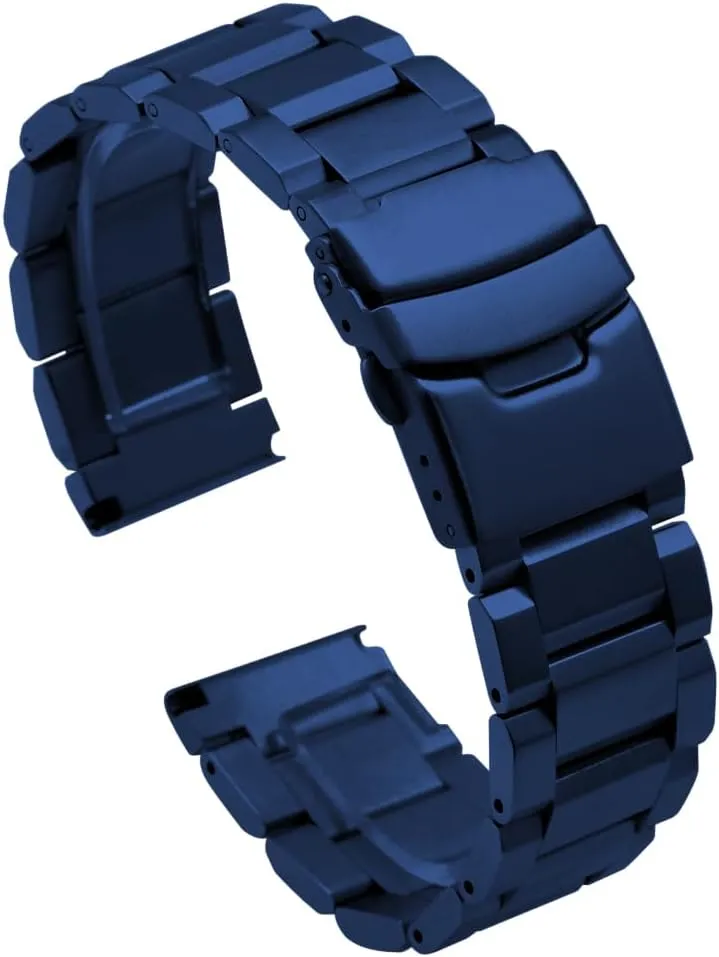 Women Men Watch experimenter detest taboo engulf aspire flexible Replacement Band Double Buckle Juntan 18mm 20mm 22mm 24mm Classic Stainless Steel Watch Band Silver Black Brushed Metal Watch Strap for 