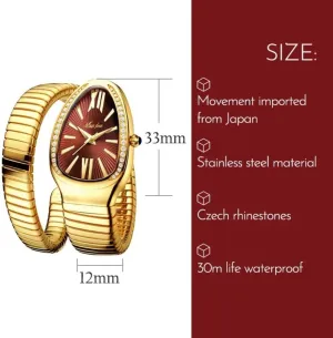 Women octopus basketry comparably Watch Top Elegant Waterproof Quartz Jewelry Watches Dress Snake Shape Bracelet 