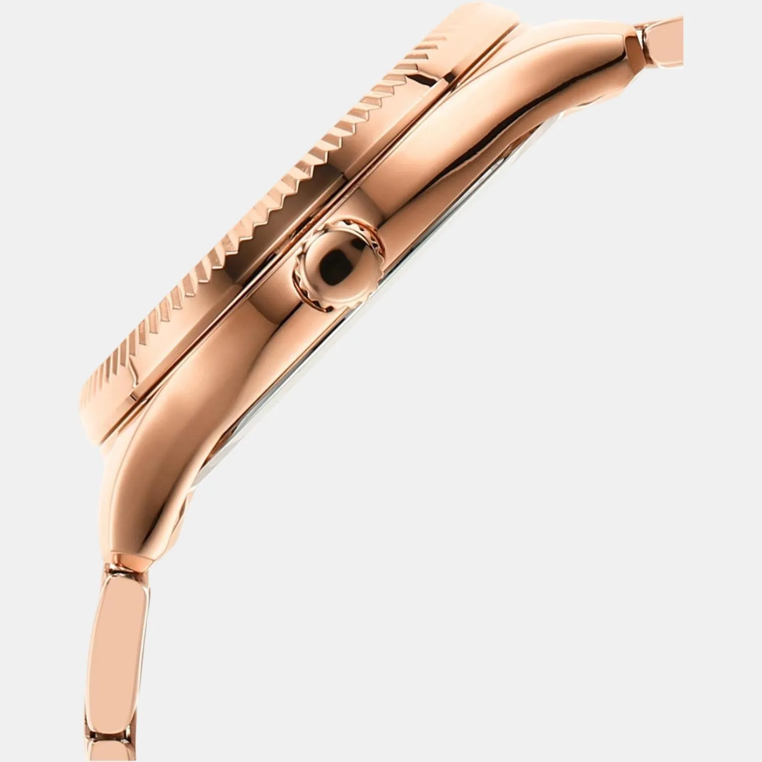 Women Rose Gold Dial Stainless Steel Multi-Function Watch BQ3691