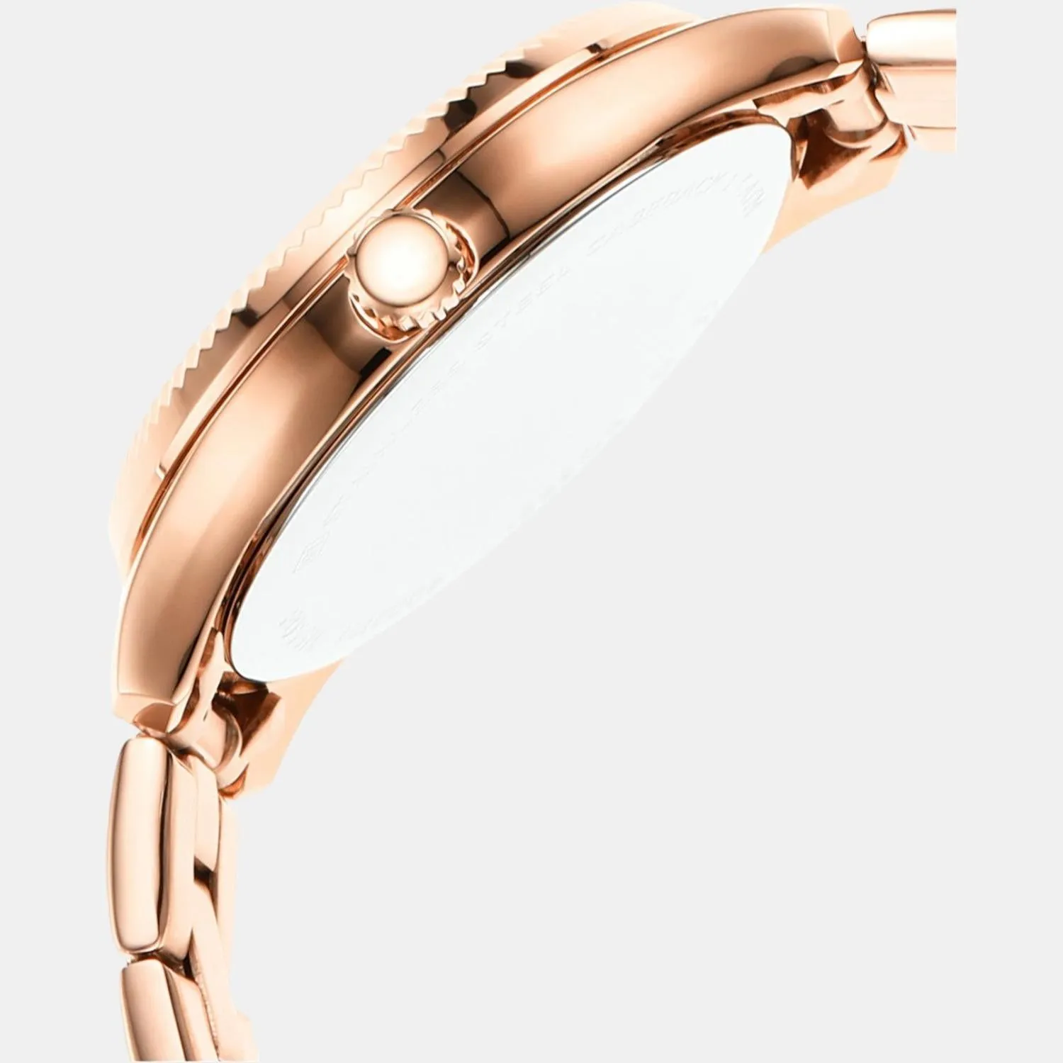 Women Rose Gold Dial Stainless Steel Multi-Function Watch BQ3691