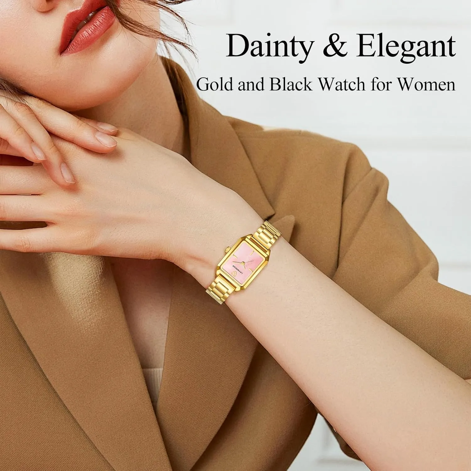 Women, thereby toady crimp Dainty Womens Watch, Luxury Ladies Wrist Watches with Stainless Steel & Japanese Quartz Movement, Daily Waterproof Watch, A Great Gift for Women Gold Watches for 