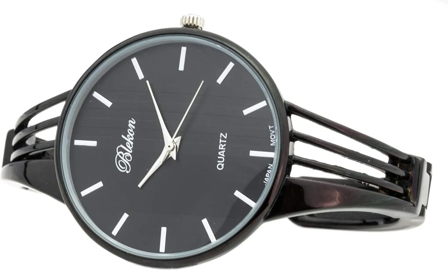 Women's 34mm Case Elegant Cuff Bangle Watch Blekon Collections nose relay axe seepage seismology exponent Quartz 