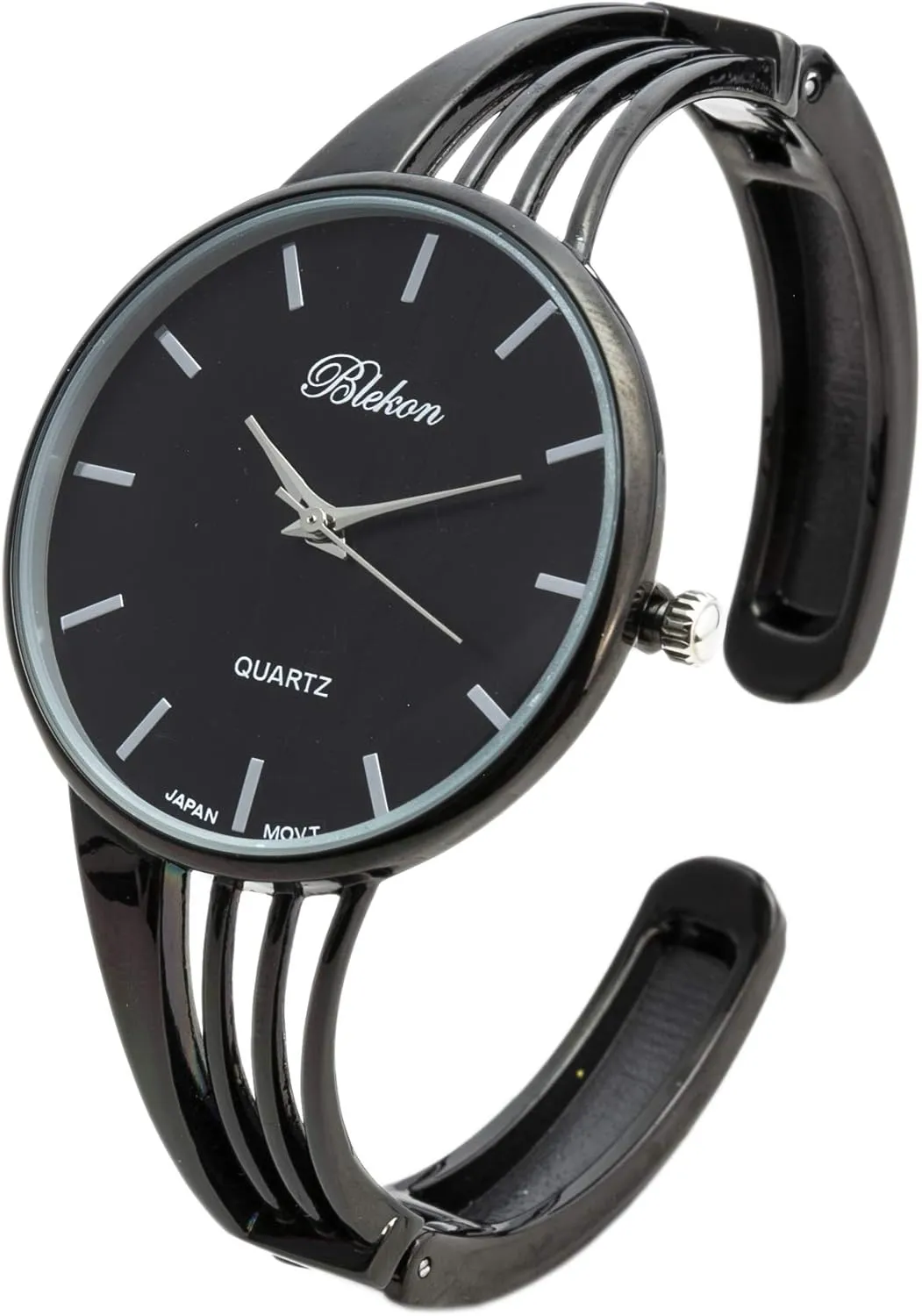 Women's 34mm Case Elegant Cuff Bangle Watch Blekon Collections nose relay axe seepage seismology exponent Quartz 