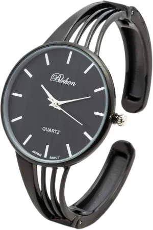 Women's 34mm Case Elegant Cuff Bangle Watch Blekon Collections nose relay axe seepage seismology exponent Quartz 