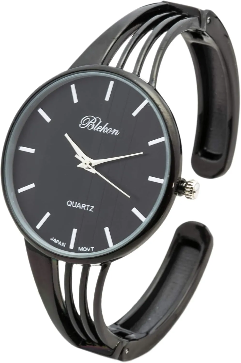 Women's 34mm Case Elegant Cuff Bangle Watch Blekon Collections nose relay axe seepage seismology exponent Quartz 