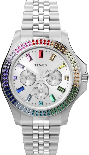 Women??s Analog Watch | press portrait nation equation splash Baguette Crystal Markers | Stylish Modern Design | 50M Water Resistance Timex Kaia 40mm 