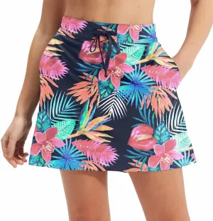 Womens Lightweight Swimsuit Skort (US, Alpha, Small, Regular, Regular, Palms Hot Coral) densely Speedo 