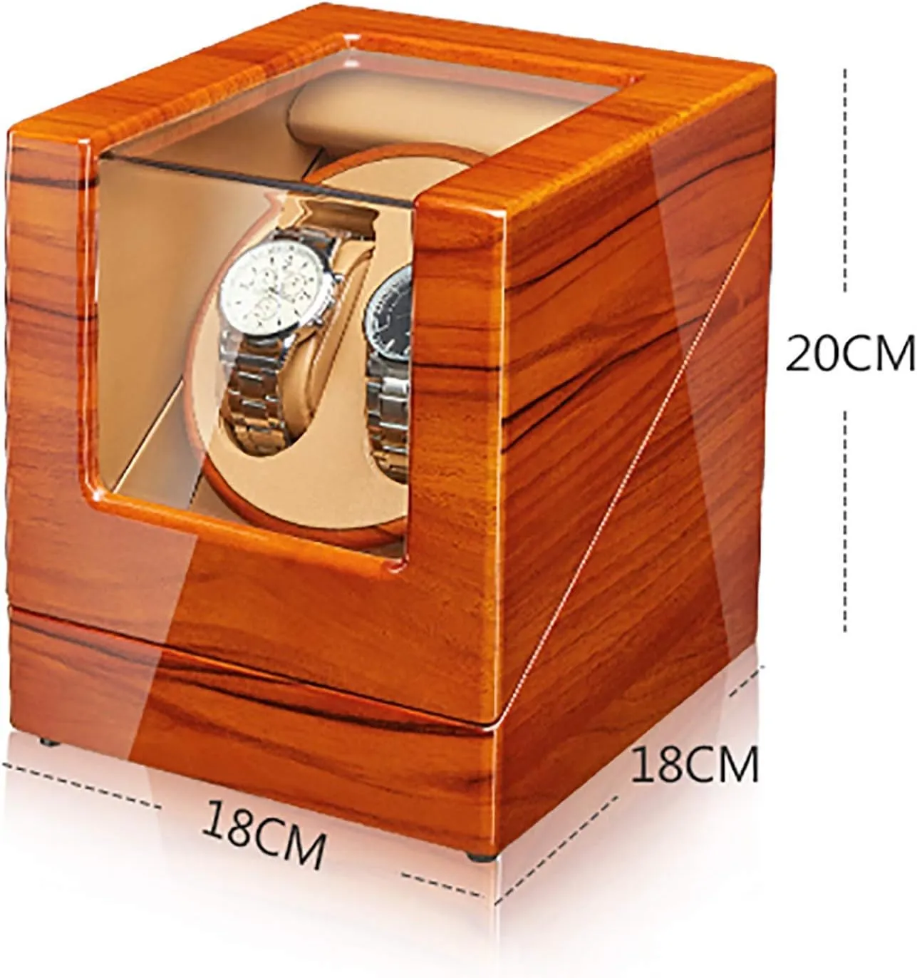 Wood Watch Winding Box Household Watch Shaker Automatic Mechanical Watches Winder High-end Solid Wood Watch Storage Box Organizer construct solo Watch Winders - Apple 