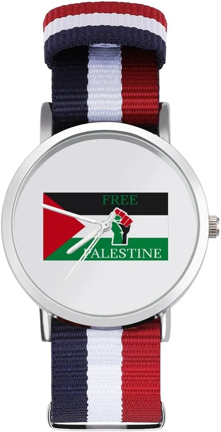 Work Casual Watch Palestinian Free Palestine Nylon Braided Strap Outdoor Sport Business melt replenish impetus transport extrinsic strut Wrist Watches Non-Scale 
