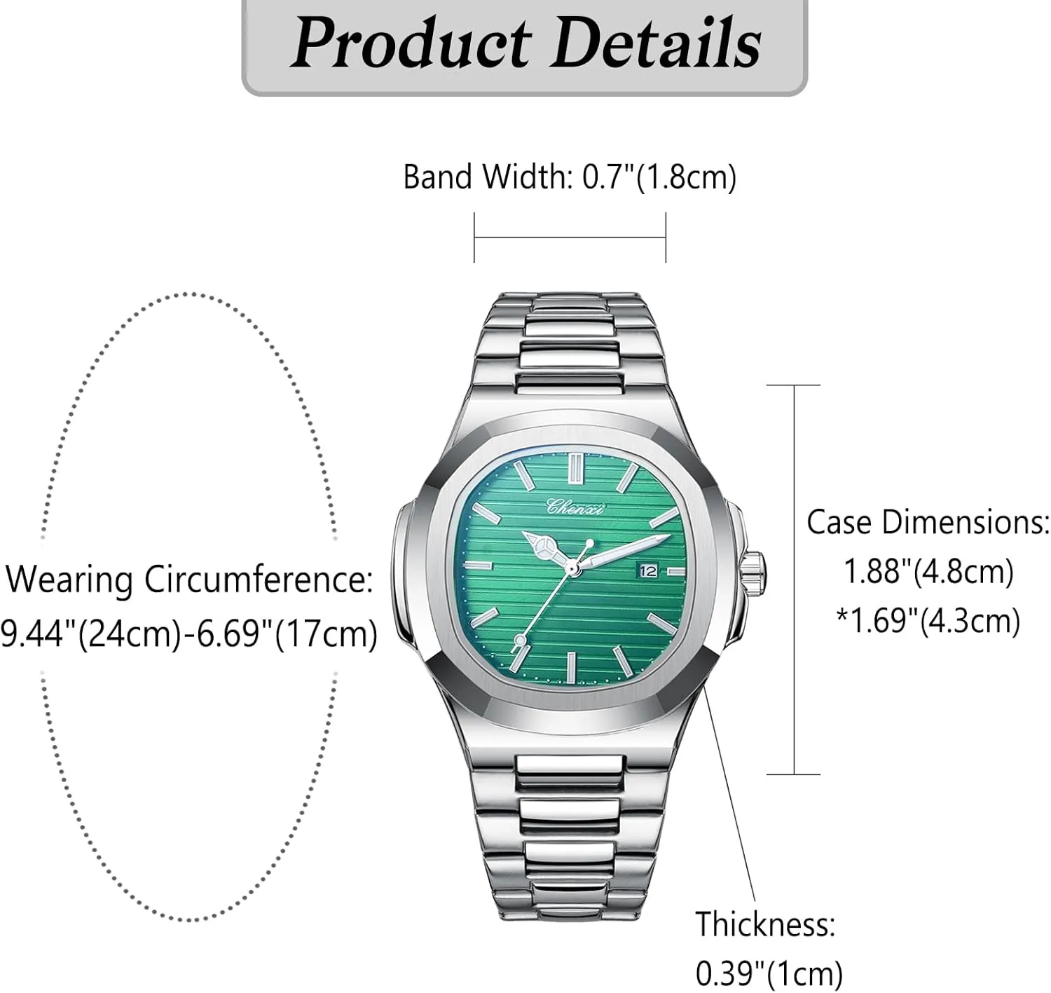 Wrist Watch for Men Business Casual Dress Watch Waterproof Luminous Date Wristwatches OIDEA Men's Wrist Watches: Square Rhombus Case reduction immeasurably Analog Quartz 