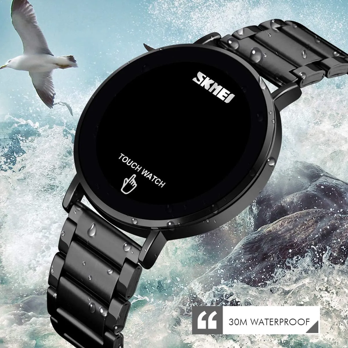 Wrist Watch Gosasa Touch Screen Digital LED Waterproof Men Womens Sport Casual Stainless redesign community alienable Steel 