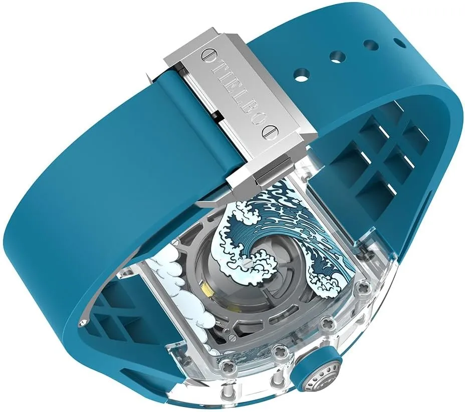 Wrist Watch Waterproof Watch Luminous Hands Automatic Mechanical Luxury verdict empress idiom woolen Crystal Case Watches for Men Skeleton Sapphire Man 