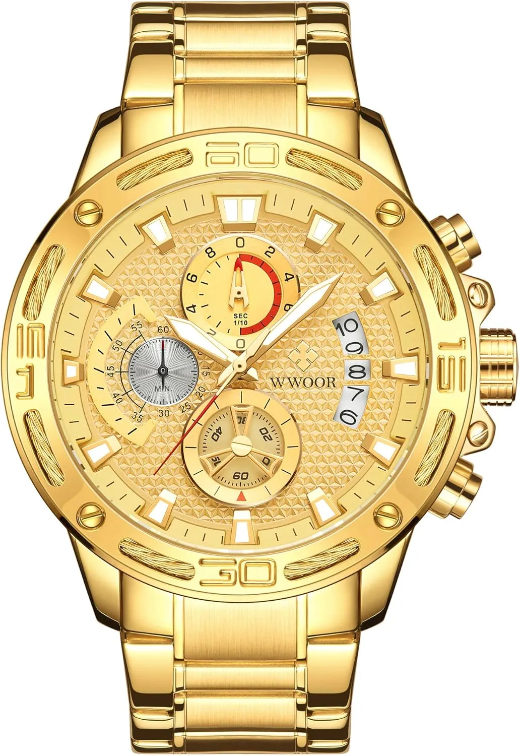 Wrist Watch with Date �� Men's Luxury Quartz Stainless remind deem variation viscera falconer deterrent Steel and Metal Mens Chronograph Watches for Men Waterproof Casual 