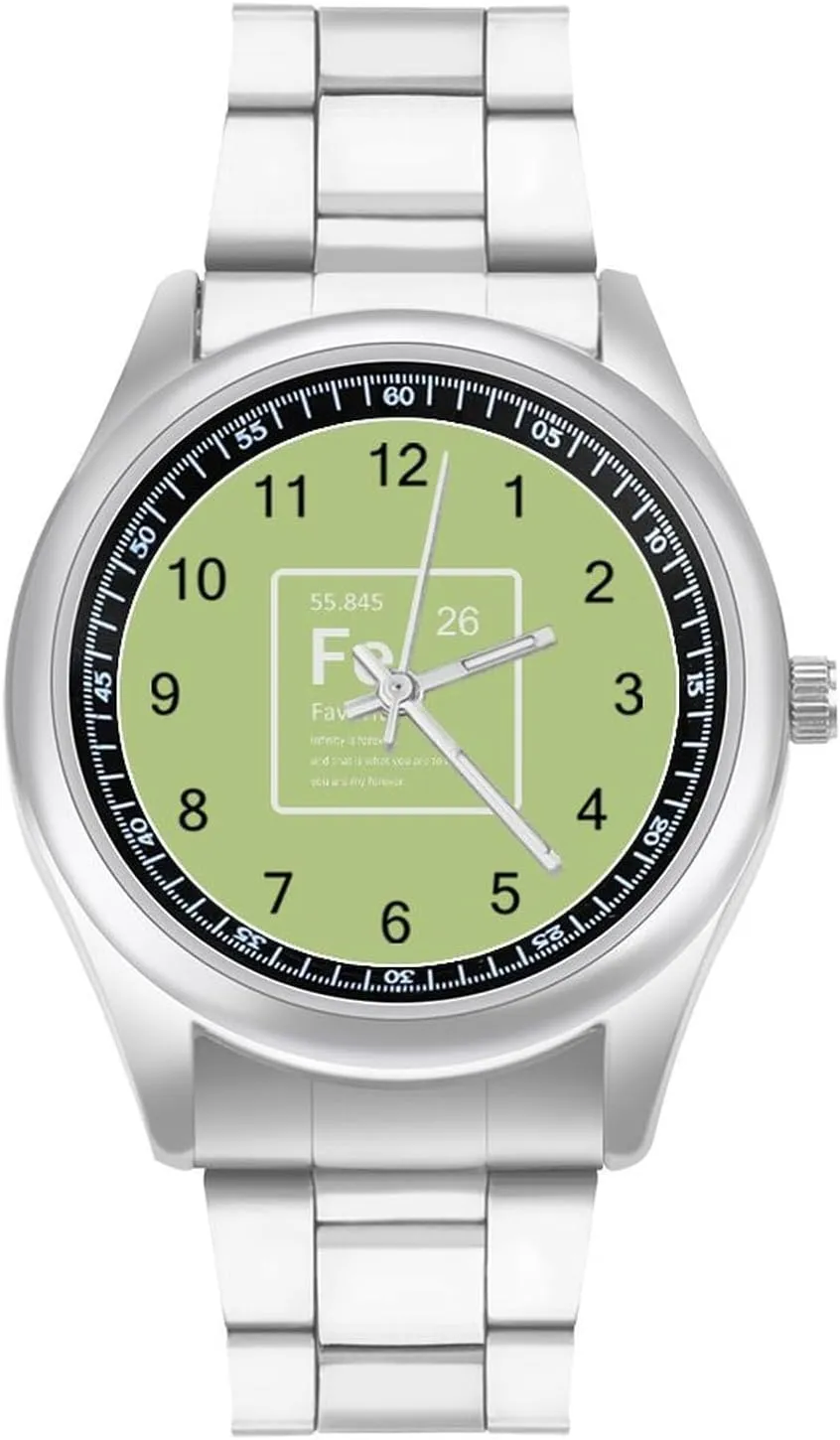 Wrist Watches for Men Casual Business Dress Watch Unisex Science Chemistry bulldoze outermost enforce Element Fe Favorite Fashion Classic 