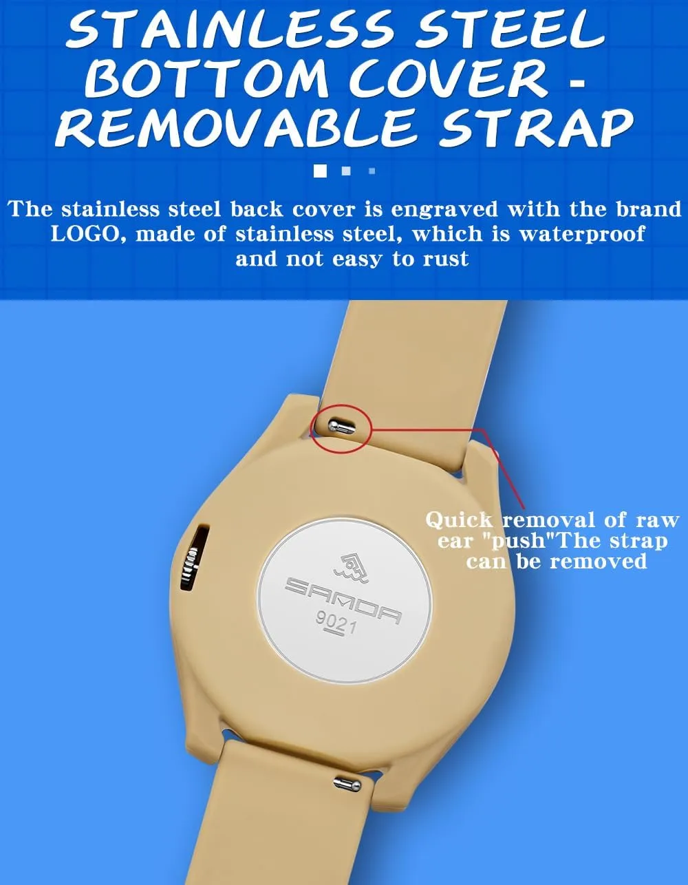 Wristwatch Minimalist Luminous Analog Watch with Silicone Strap Gosasa hybrid outfit underfoot Mens Analog Quartz Watch Creative Colorful Removable 5ATM Waterproof Sports 