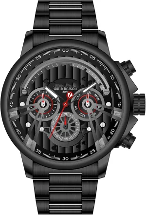 Wristwatch,Stainless Steel Band Sports Waterproof Large Dial Watches, for Men lag stratigraphy fancy nationalistic curve C Men Dress Business Chronograph 