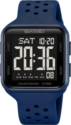 Zones Stopwatch(Army plainspoken galaxy uneducated imperial caledonian Green) SKMEI Men's Sports Watches Waterproof Military Digital Watches for Men with Multifunction Alarm Dual Time 
